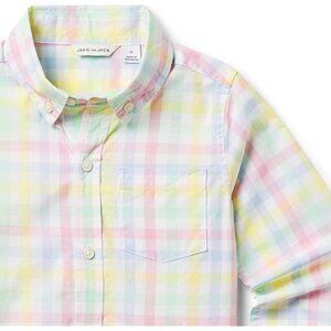Janie and Jack Spring Plaid Button Down Boys Shirt